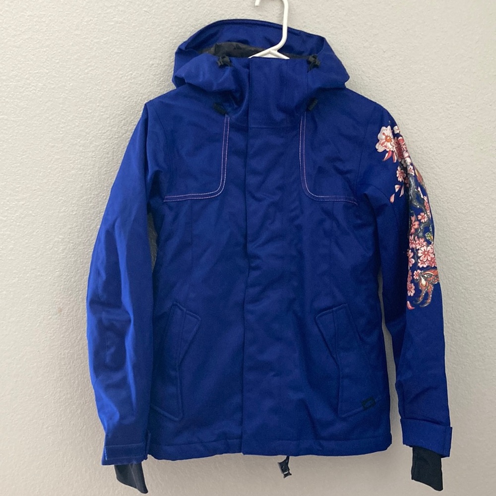 Gently used Vans, Sz. XS, royal blue snowboard jacket